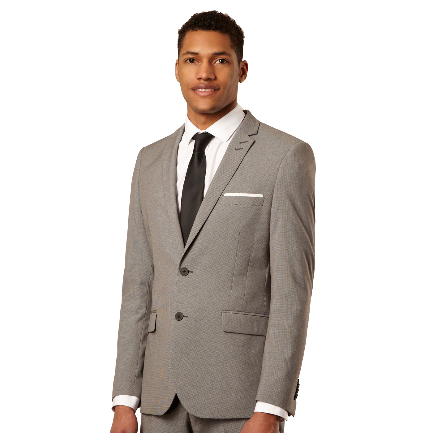 Red Herring Red Line Light grey puppytooth tailored suit jacket