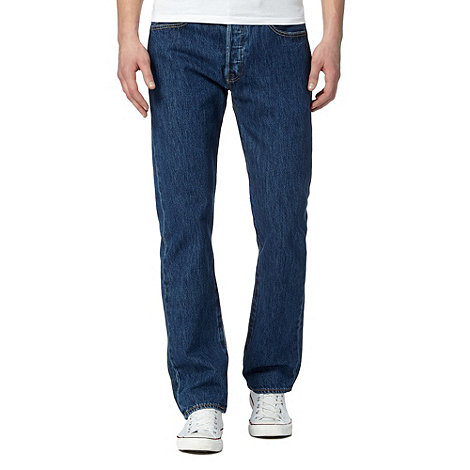Levi's 501® stonewash blue straight leg jeans | Debenhams
