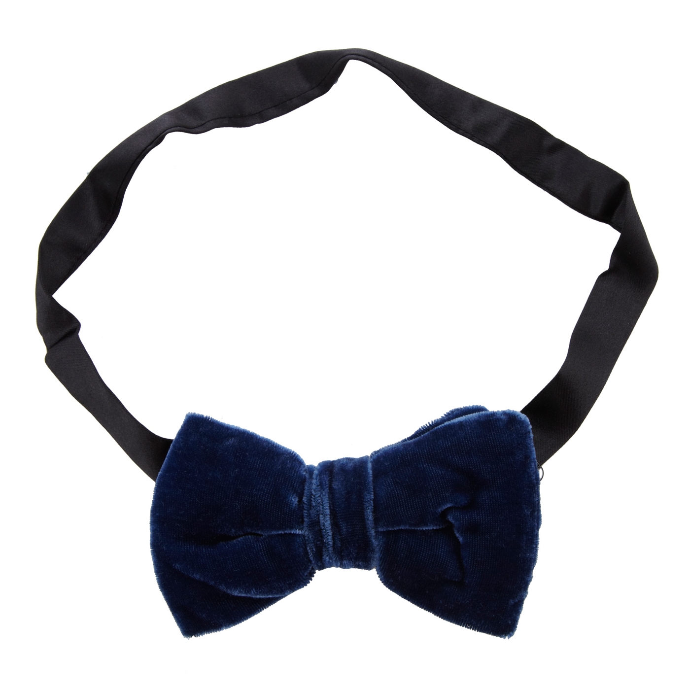 Black Tie Blue velvet bow tie