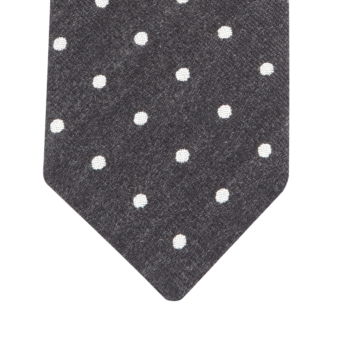 St George by Duffer Dark grey knitted spotted tie