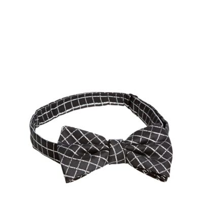 Black Tie - Black glitter diamond bow tie