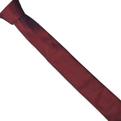 The Collection - Dark red shimmer slim tie