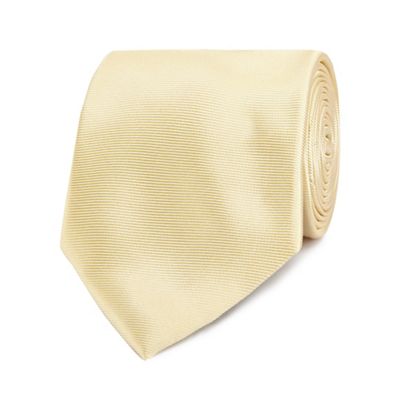 The Collection - Gold ribbed silk tie
