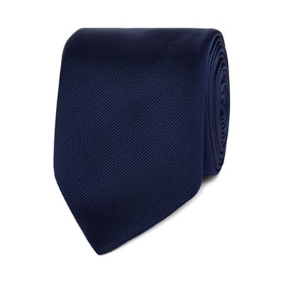 Black Tie - Navy plain tie