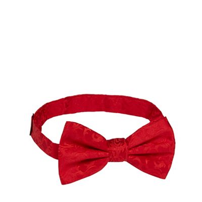Black Tie - Red jacquard bow tie