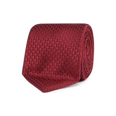 Hammond & Co. by Patrick Grant - Wine red textured silk tie