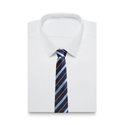 Osborne - Dark blue stripe patterned tie