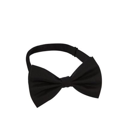Black Tie - Black silk ready tied bow tie