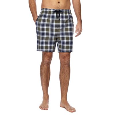 Hammond & Co. by Patrick Grant - Green checked cotton pyjama shorts