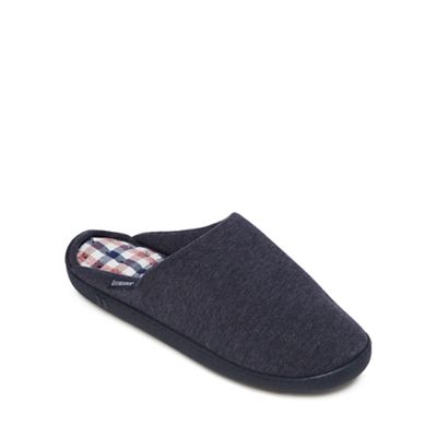 Totes - Navy mule memory foam slippers