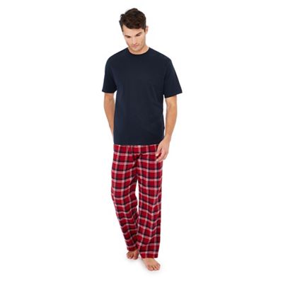 Lounge & Sleep - Navy checked pyjama set