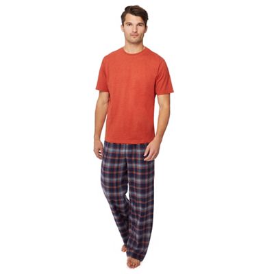 Lounge & Sleep - Orange checked pyjama set
