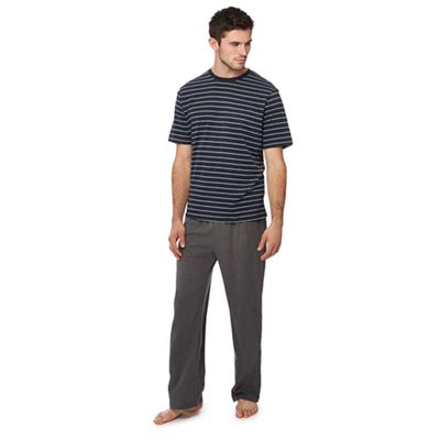 Lounge & Sleep - Navy striped pyjama set