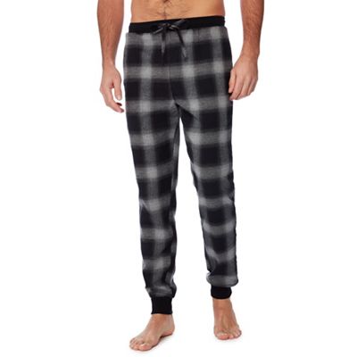 Lounge & Sleep - Grey ombre-effect checked pyjama bottoms