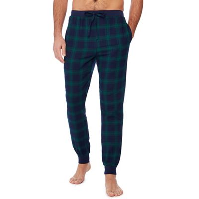 Lounge & Sleep - Green checked pyjama bottoms