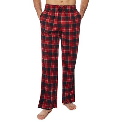 Lounge & Sleep - Red checked print pyjama bottoms