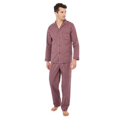 Maine New England - Dark red checked pyjama set