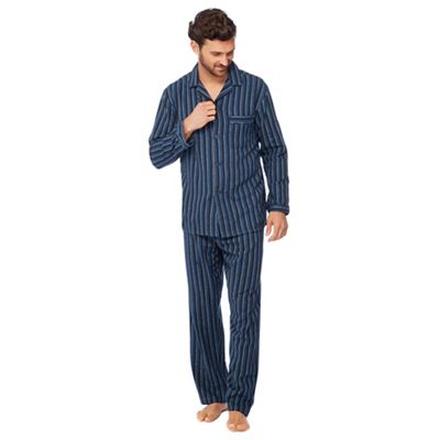 Lounge & Sleep - Big and tall navy striped pyjama set