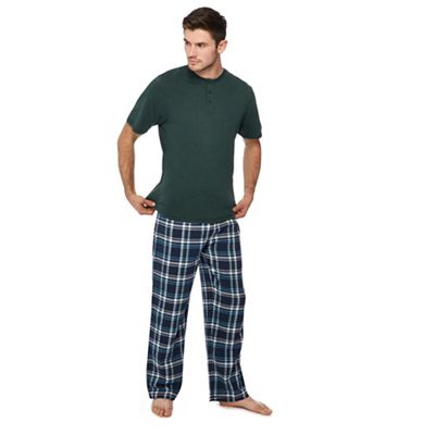 Lounge & Sleep - Green checked pyjama set