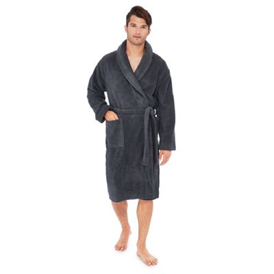 J by Jasper Conran - Grey cotton rich dressing gown