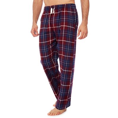 Mantaray - Wine red check print pyjama bottoms