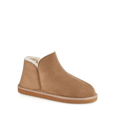 Mantaray - Tan micro suede slipper boots