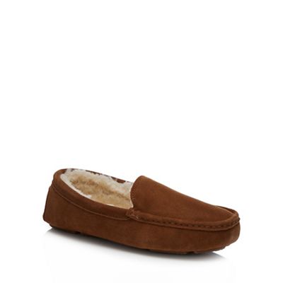J by Jasper Conran - Tan suede moccasin slippers