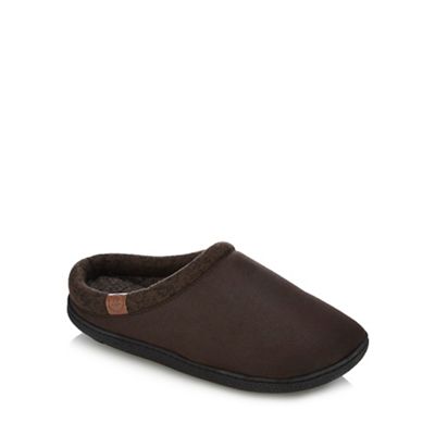 Mantaray - Dark brown mule slippers
