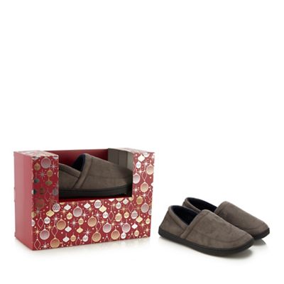 Maine New England - Grey carpet slippers