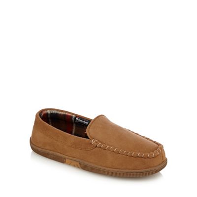 Maine New England - Tan moccasin slippers