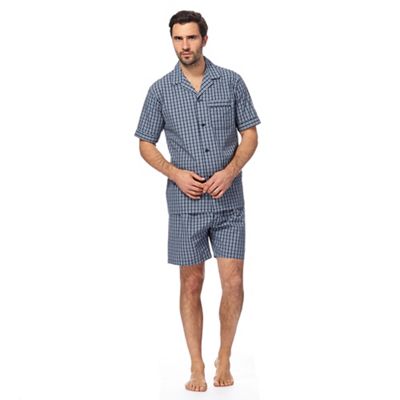 Maine New England - Big and tall navy checked print pyjama set