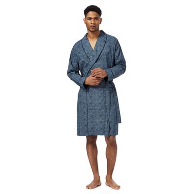 Hammond & Co. by Patrick Grant - Navy wave print dressing gown
