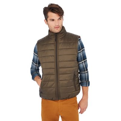 Red Herring - Big and tall khaki padded gilet