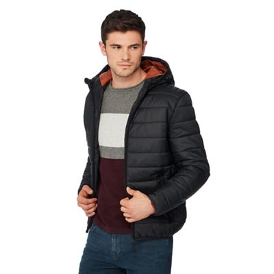 Red Herring - Black hooded padded jacket