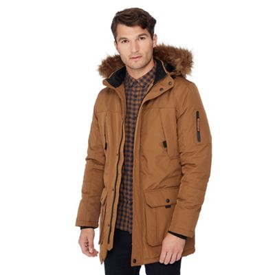 Red Herring - Tan faux fur hood parka