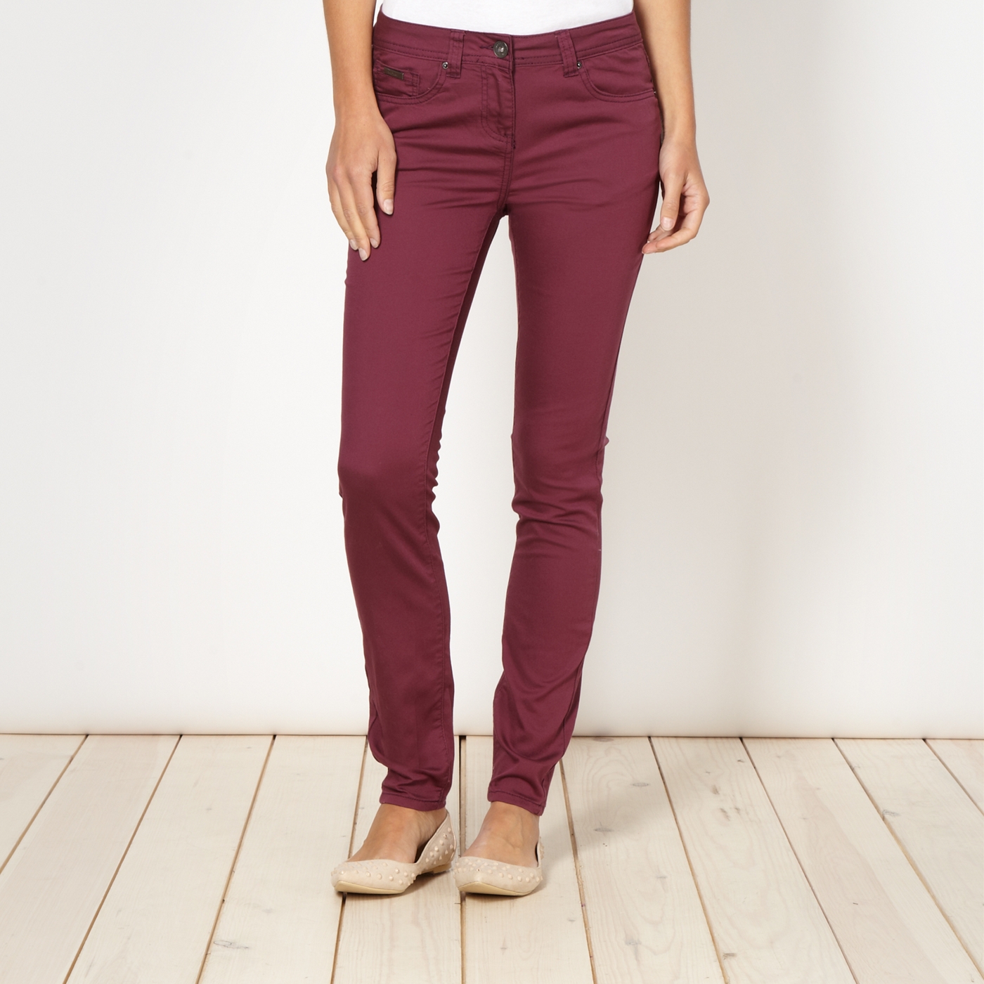 Red Herring Dark red Holly super skinny jeans