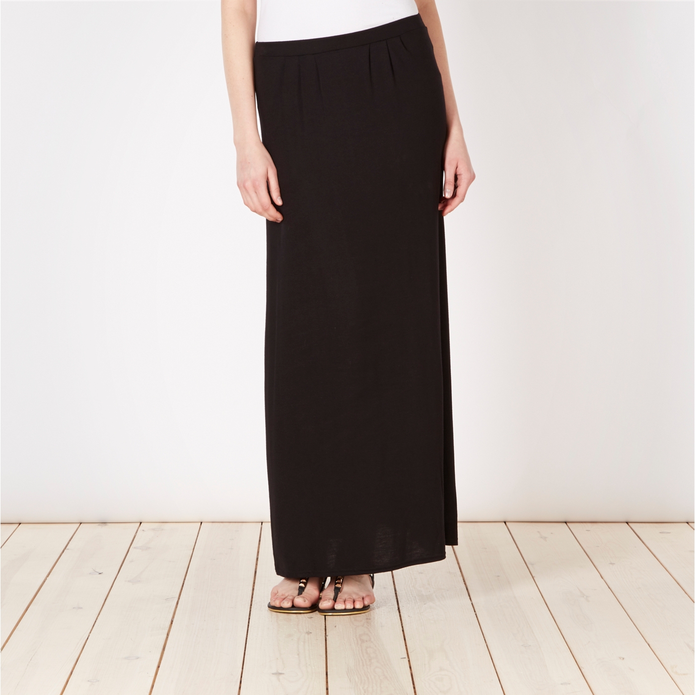 Red Herring Black jersey maxi skirt