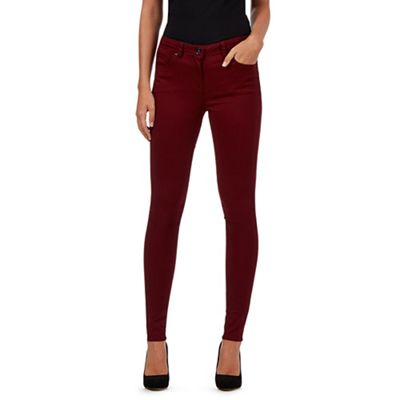 Red Herring Dark red 'Holly' super skinny jeans- | Debenhams