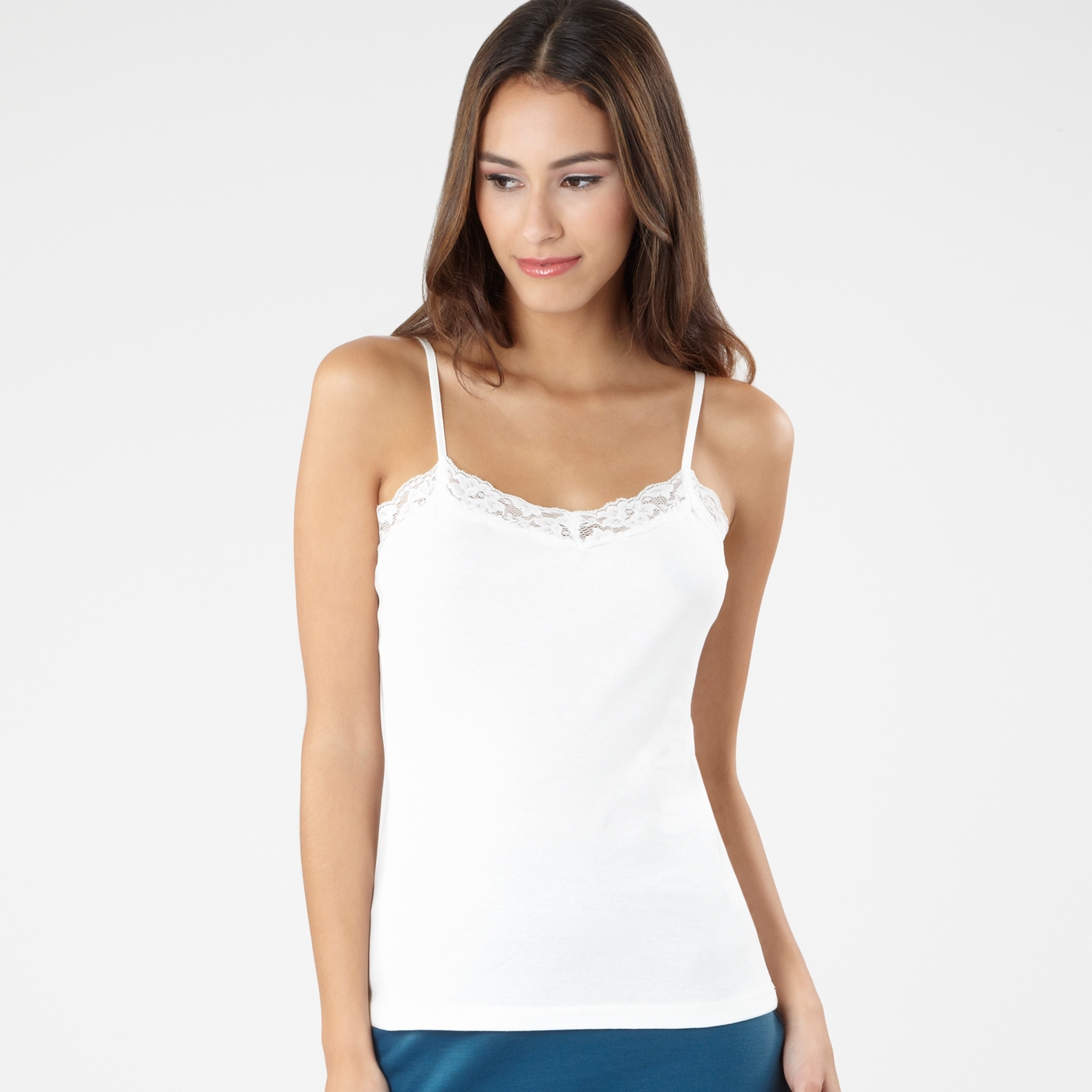 Red Herring Cream lace trim camisole top