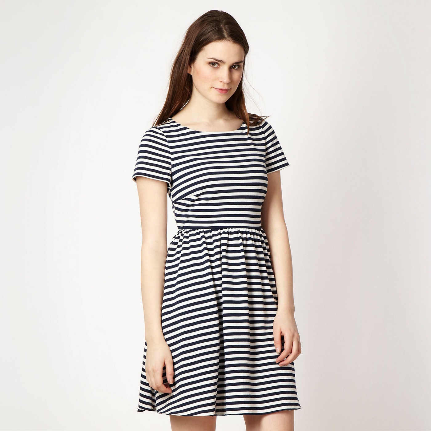 Red Herring Blue striped skater dress