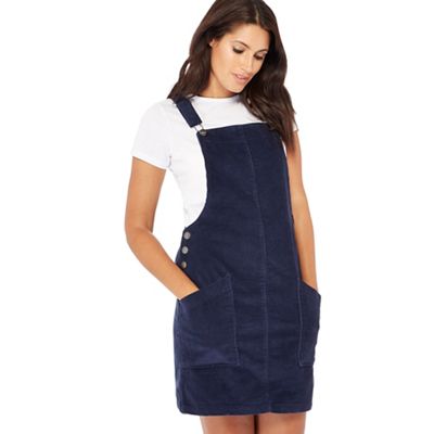 Red Herring - Navy cord pinny dress