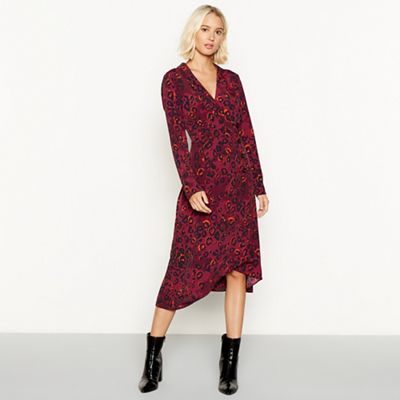 Red Leopard Print Dress