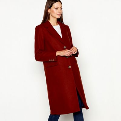 Red Herring - Terracotta single breasted city coat
