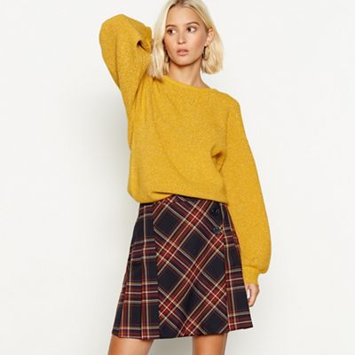 Red Herring - Yellow sparkle balloon sleeve jumper