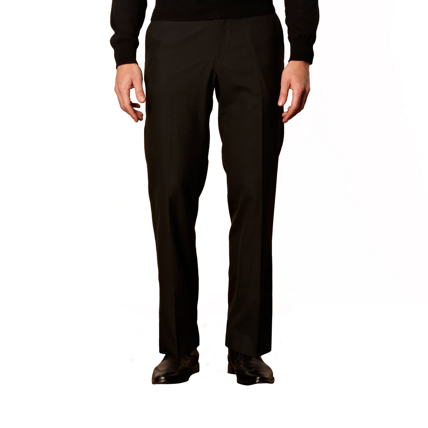 Jeff Banks Big and tall black plain trousers