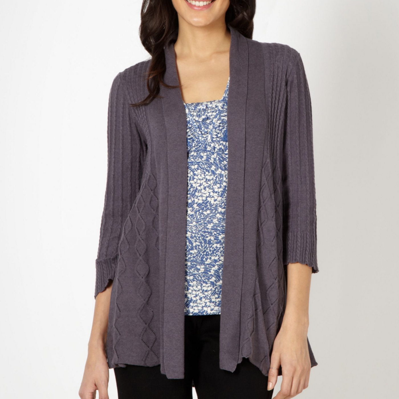 RJR.John Rocha Designer grey edge to edge cardigan