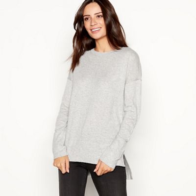RJR.John Rocha - Light grey back button jumper