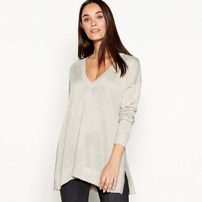 RJR.John Rocha - Light gold metallic V-neck jumper