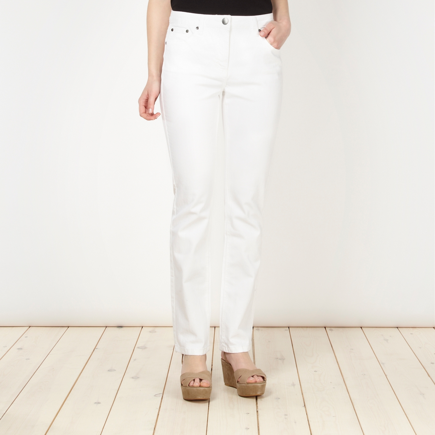 RJR.John Rocha Shape enhancing white straight leg jeans