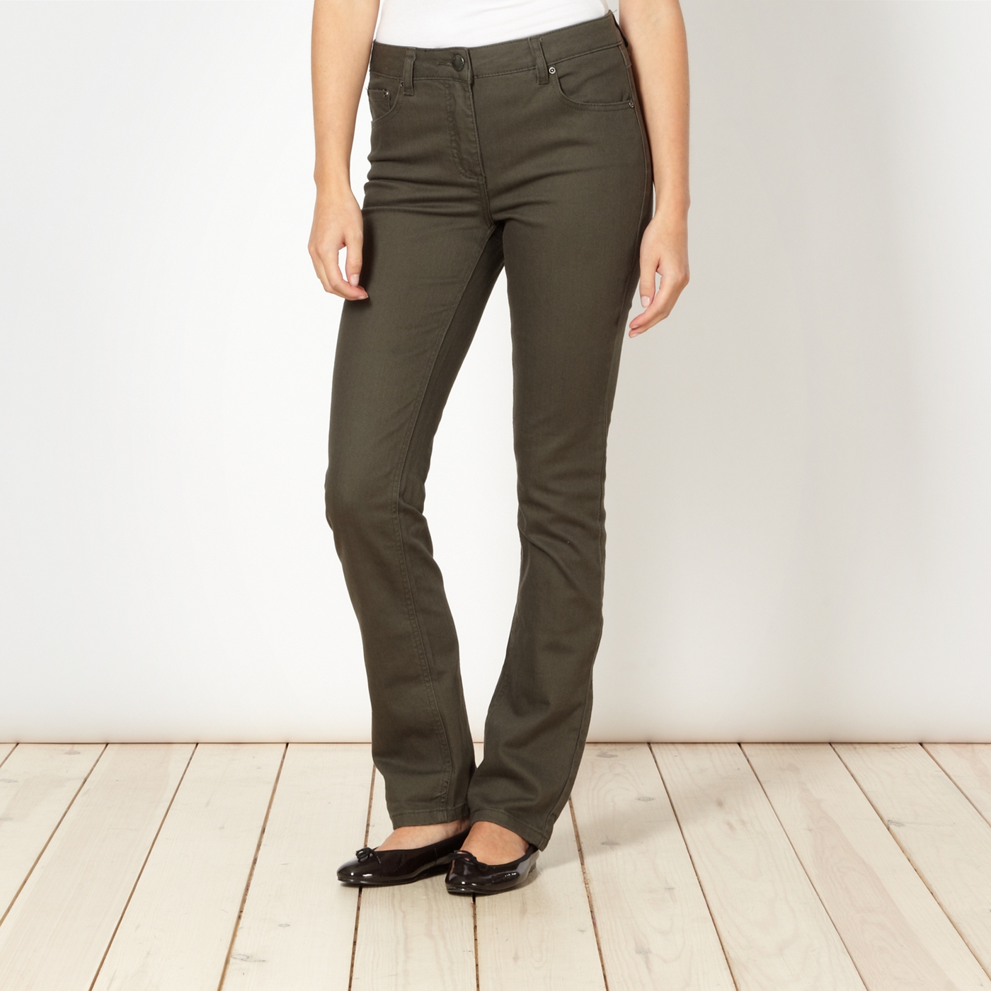 RJR.John Rocha Shape enhancing khaki straight leg jeans